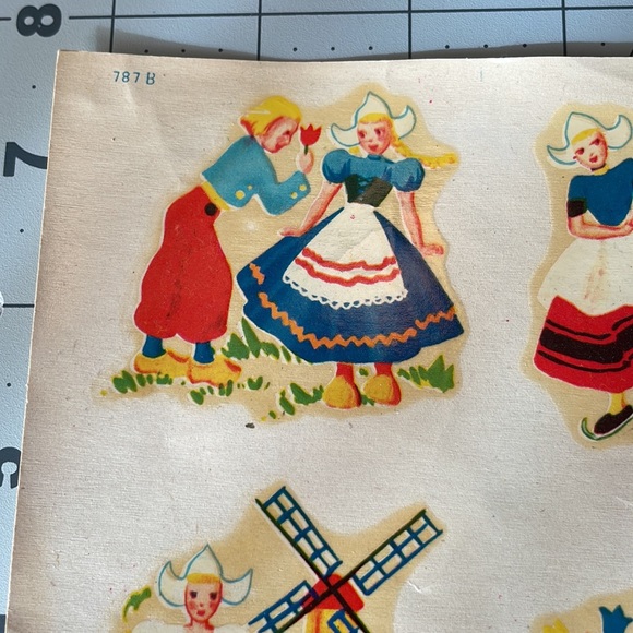 Vintage set of Dutch children transfer decals for walls and accessories in homes - Picture 5 of 10